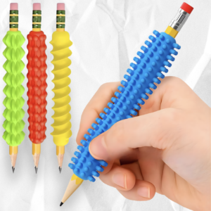 ✏️ Koncentracyjne Nakładki na Ołówek (4 szt.)